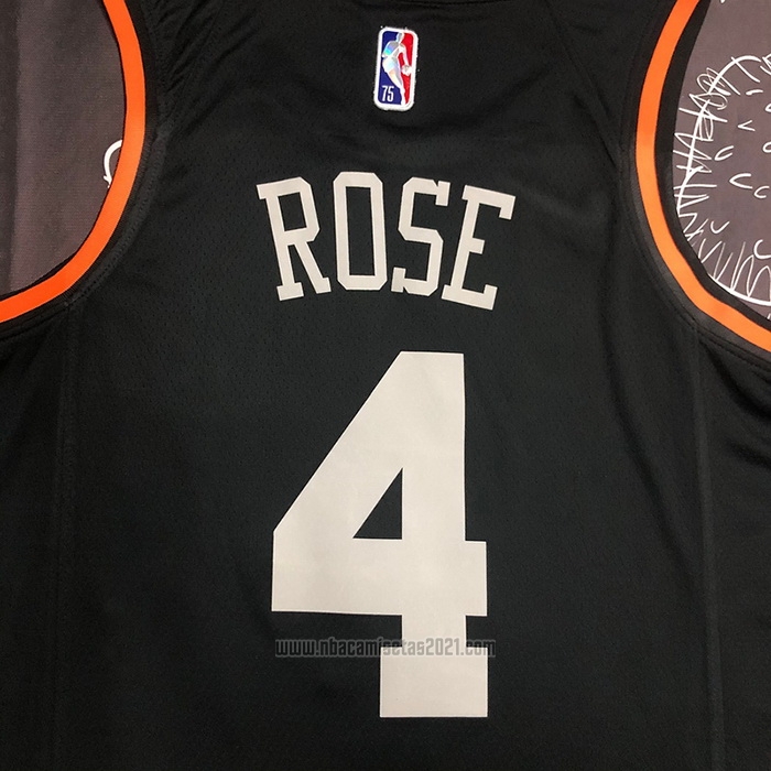 Camiseta New York Knicks Derrick Rose #4 Select Series Negro